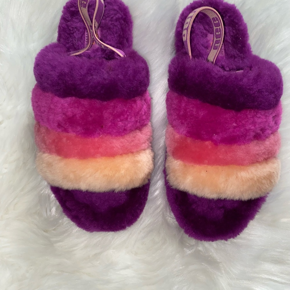 UGG Women's Multicolor Fuzzy Slippers